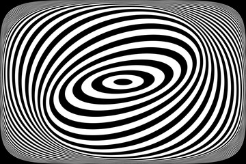 Obraz premium Vortex Whirl Movement. Abstract Op Art Design. Lines Pattern.