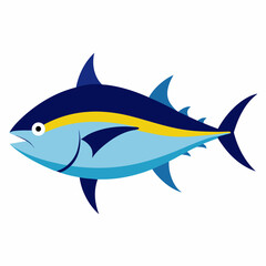 Obraz premium fish on a blue background
