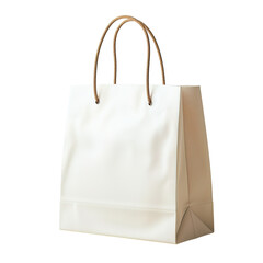 Pure color Empty shopping bag mockup isolated white background PNG