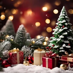 christmas tree with presents