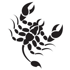 Scorpio Icon, Horoscope Tattoo, Vector 