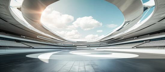 futuristic modern olympic sport stadium concept banner background