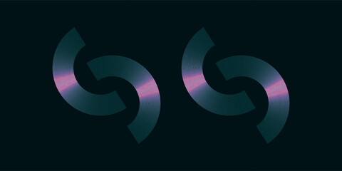 Obraz premium Spiral sound wave rhythm line dynamic abstract vector background.eps10