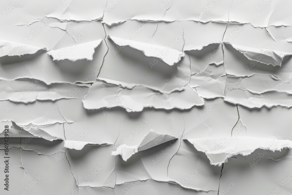 Poster A fragment of a page with rough edges, suggesting it has been ripped or torn from a book or document