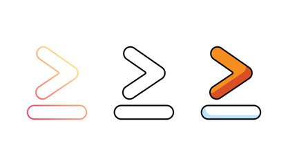 Obraz premium Greater Than Or Equal To icon design with white background stock illustration