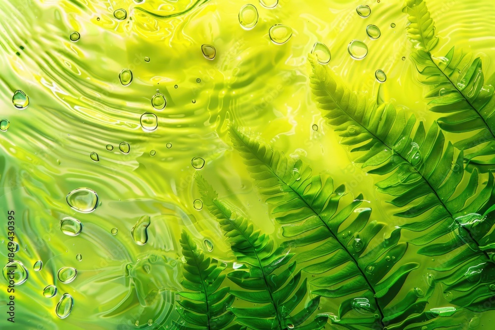 Canvas Prints A close-up shot of a lush green plant with tiny water droplets on its leaves