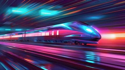 illustration light speed using train