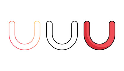 Union Of Two Set icon design with white background stock illustration