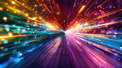 Obraz premium illustration of light speed using color vibrant