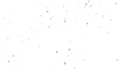 Snowflake Ballet: Exquisite 3D Illustration of Descending Festive Snowflakes in Motion