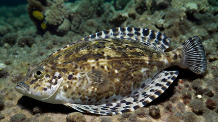 Fototapeta premium Camouflaged Flounder