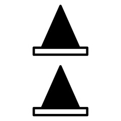 Fototapeta premium Cone road icon or logo illustration outline black style
