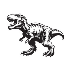 tyrannosaurus rex dinosaur image vector isolated on white background