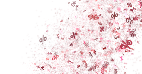 percent shopping digital in 3d. background