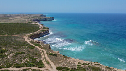 Obraz premium sea ​​of ​​Sardinia with beautiful colors with aerial images