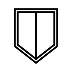 Shield line icon. Shield icon. Guard icon isolated on white background. Transparent background, minimalist symbol. Vector images