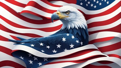 Happy 4th of July. USA Independence Day. Generative Ai.