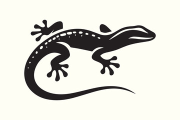 Lizard silhouette vector illustration.