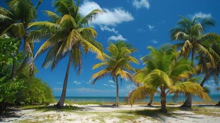 palm tree beach , tropical state park