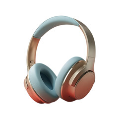 Modern headphone isolated on a transparent background by AI generative.