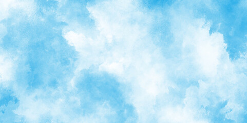 Abstract grunge tint light blue watercolor background. Hand painted abstract soft sky blue watercolor sky and clouds, Light blue background with watercolor.	
