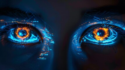 futuristic eyes interface, augmented reality, science fiction, innovation, development, artificial intelligence, AI