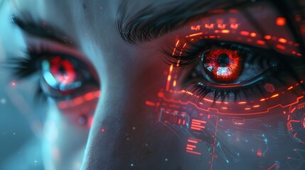 futuristic eyes interface, augmented reality, science fiction, innovation, development, artificial intelligence, AI