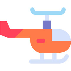 helicopter vector design flat icon 