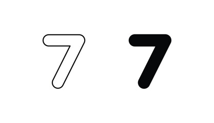 Obraz premium Seven icon design with white background stock illustration