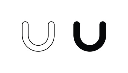 Union Of Two Set icon design with white background stock illustration