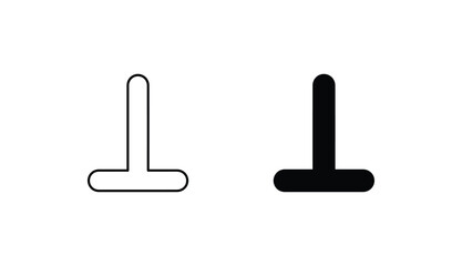 Obraz premium Perpendicular icon design with white background stock illustration