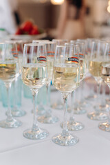 glasses on the table