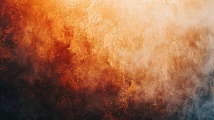 Obraz premium The image is a blurry, orange and white background with a lot of smoke