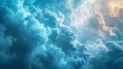 Abstract formation of clouds in the sky, creating a dramatic and ever-changing pattern.