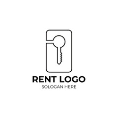 Home Rent Vector Logo line logo abstract logo