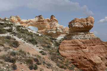 Fototapeta premium The rock formations of Red Valley in Cappadocia, Turkey