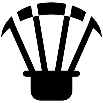 parachut vector design silhouette icon 
