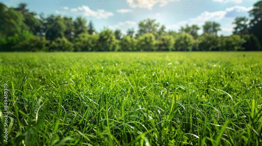 Canvas Prints Grassy Field on a Bright Summer Day as a Natural Backdrop