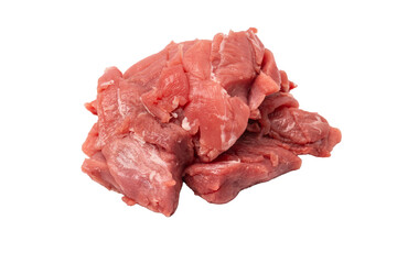 Raw pork tenderloin isolated on a white background.  Fresh meat.