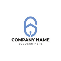 Home + Key Concept Business Logo Vector