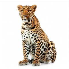 Obraz premium Leopard isolated on white background 