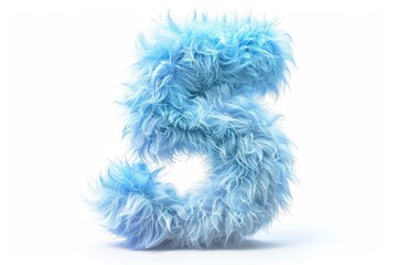 The number 5 is written in blue fur