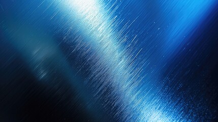 Reflective background of blue stainless steel texture