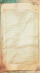 Lined paper background with cute frame