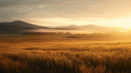 Fototapeta premium A stunning photograph capturing the field against the scenic backdrop