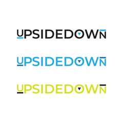 Upside Down Vector Template, Upside Down Man Upside Down Colorful Icon