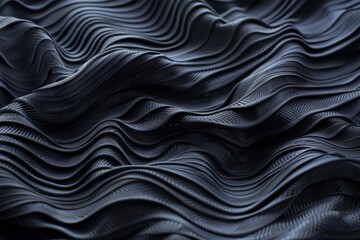 A stunning 3D-textured fabric with a mesmerizing rippling wave-like pattern, perfect for interior design and fashion applications.