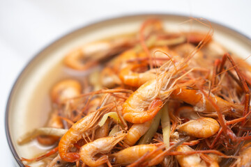 cooked shrimps