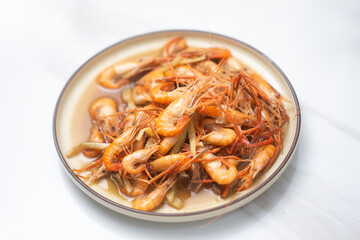 cooked shrimps