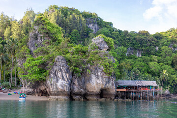 Fototapeta premium June 5 2024 Ao Khram Sawi Chumphon Thailand Fishing Village